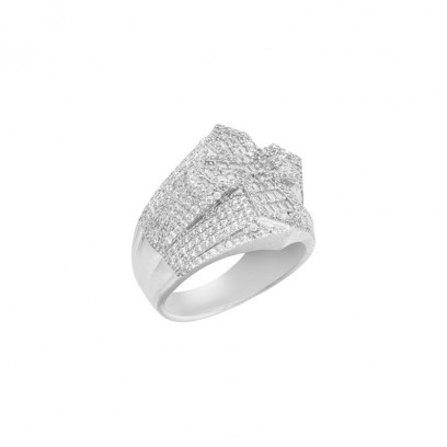 Cross Pinky Ring - Silver...