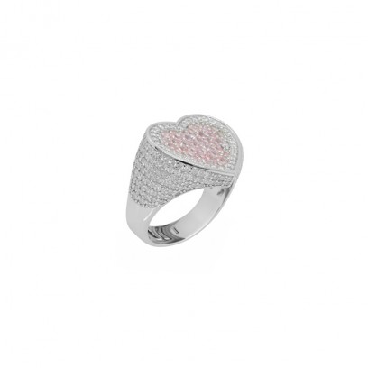 Heart Pinky Ring - Silver...