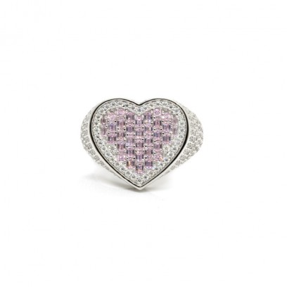 Heart Pinky Ring - Silver...