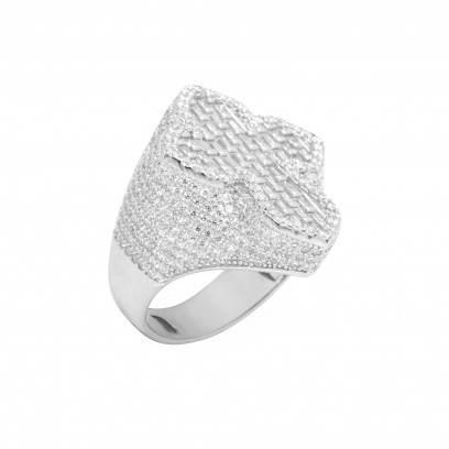 Cross Ring - Silver 925 -...