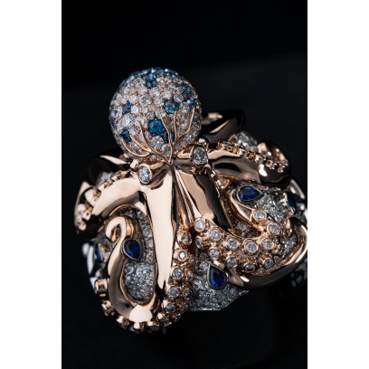 RING OCTOPUS - DIAMONDS -...