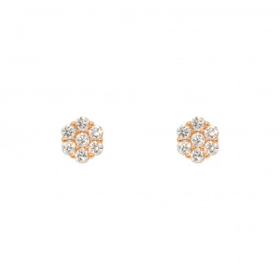 FLOWERS STUDS - DIAMOND -...
