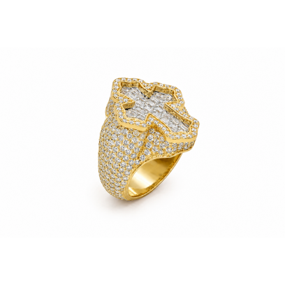 CROSS PINKY RING - Silver...